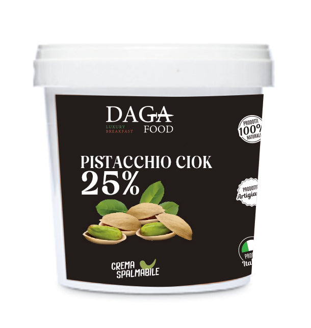 Pistacchio Ciok 25% - Crema al PISTACCHIO - senza olio di palma - da 1 e 3 Kg