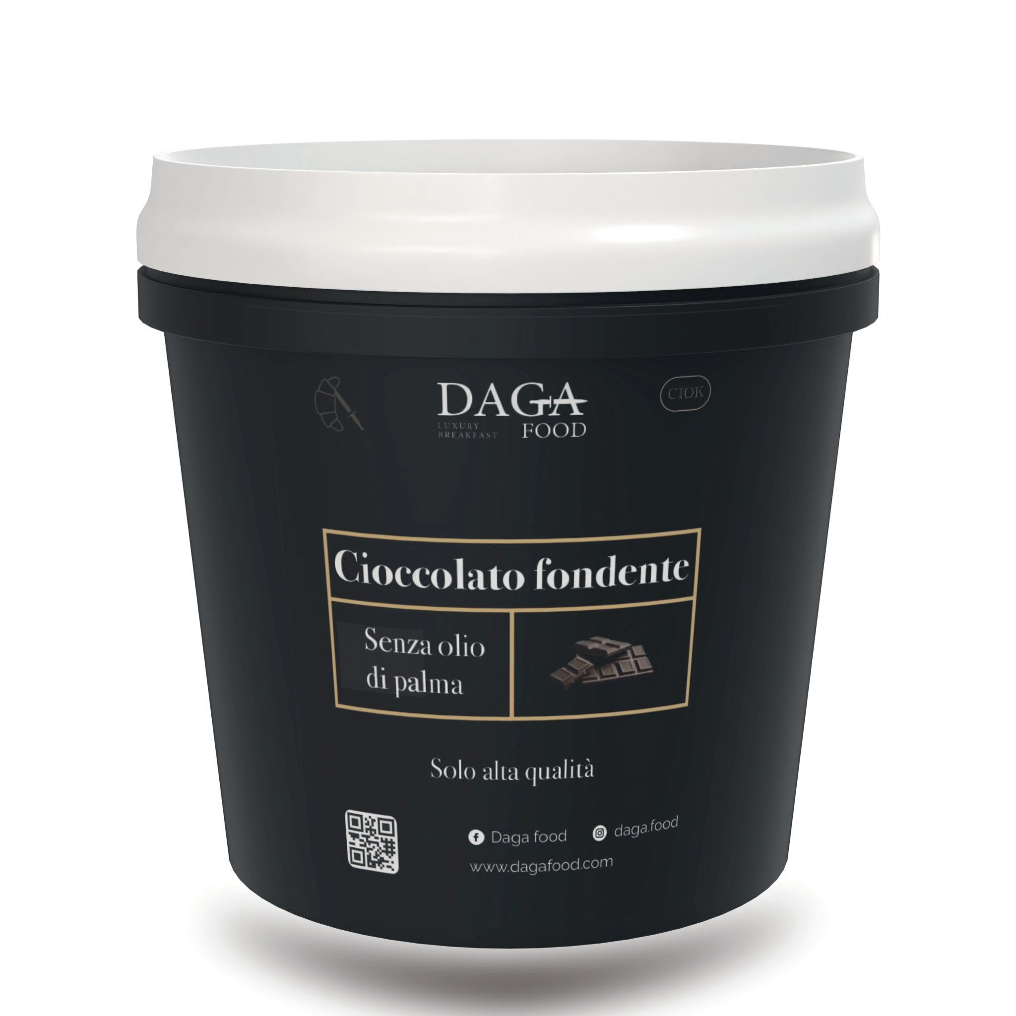 Fondente Ciok - Crema al cioccolato Fondente - senza olio di palma - da 1 Kg - DAGA FOOD