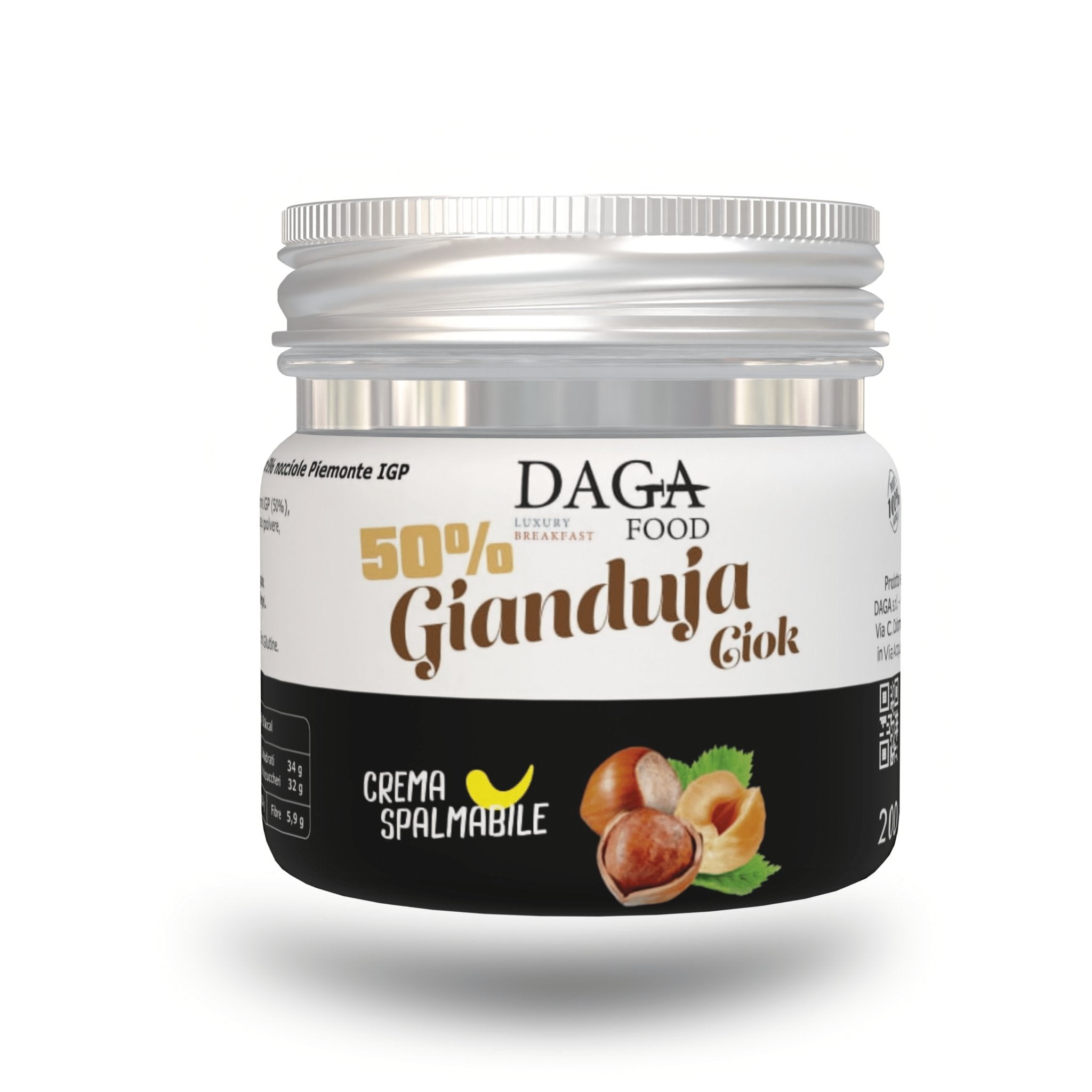VASETTO Cioccolato gianduja 50% 200g (CARTONE DA 6PZ) - DAGA FOOD