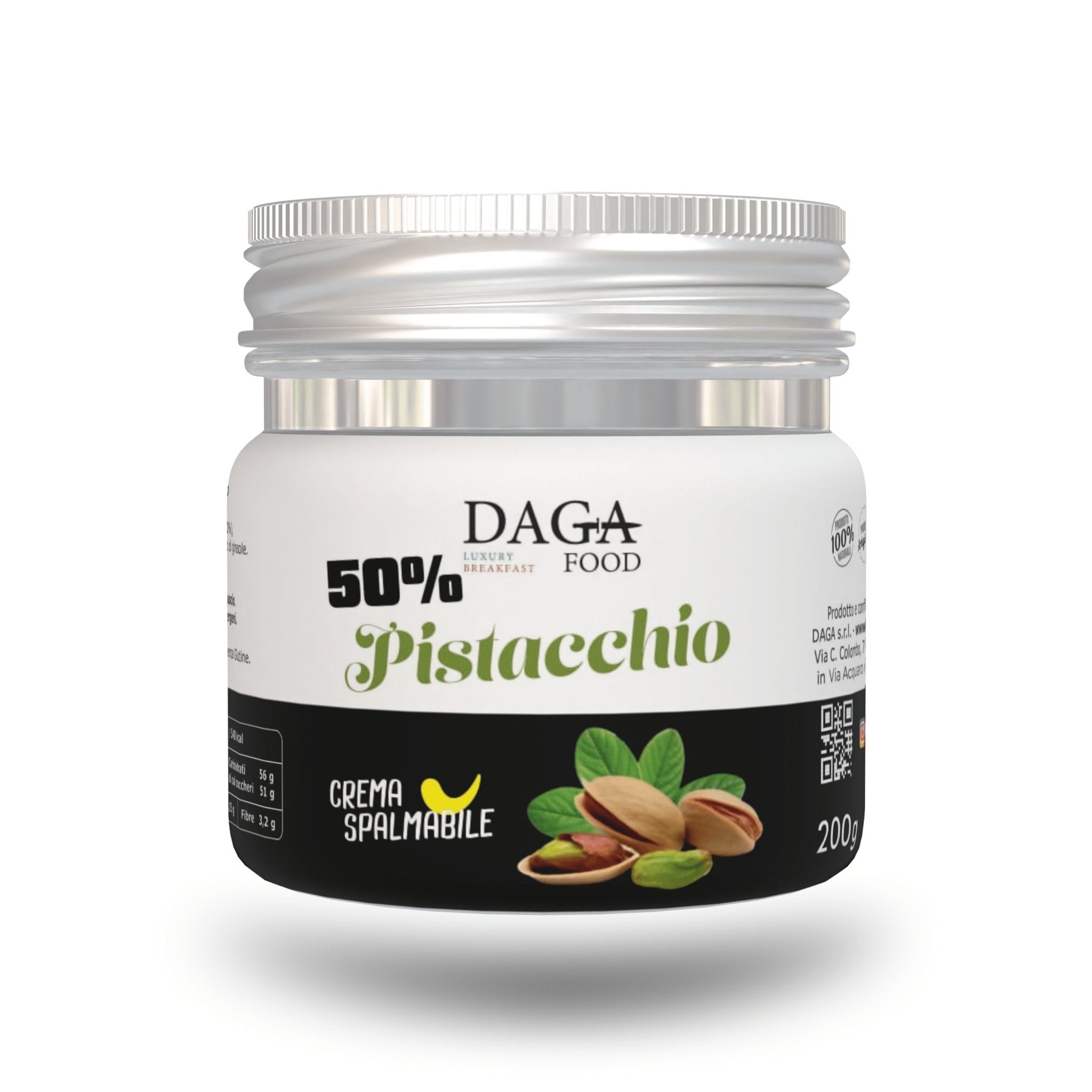 VASETTO Crema di pistacchio 50% 200g (CARTONE DA 6PZ) - DAGA FOOD