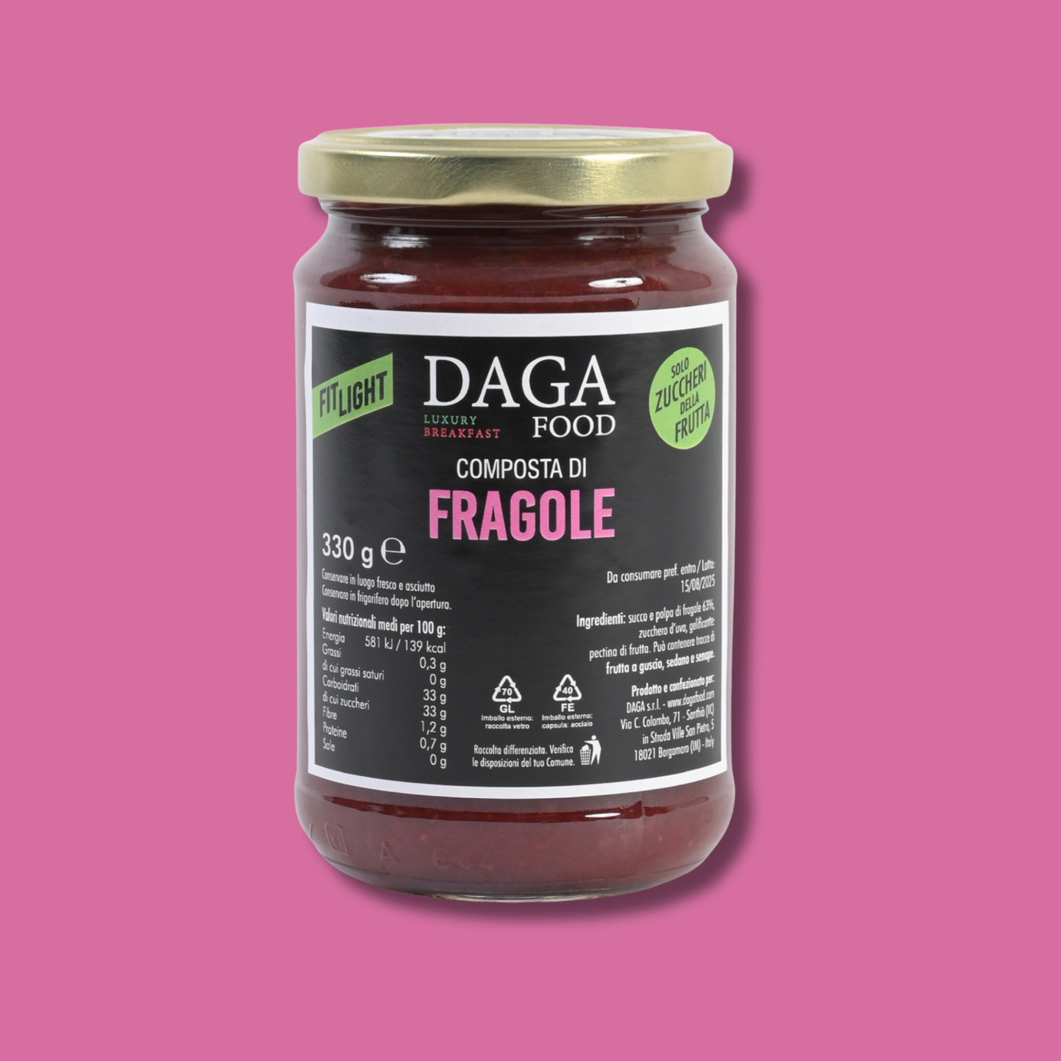 Composta di Fragole con succo/zucchero d'uva