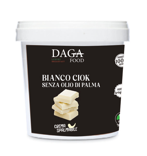 Bianco Ciok - Crema al cioccolato Bianco - senza olio di palma - da 1 e 3 Kg